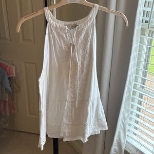 LOFT Ivory Sleeveless Tank Top